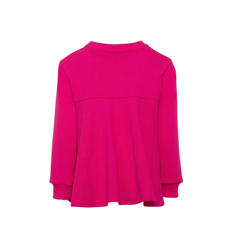 Girls Pink Frill Sweatshirt