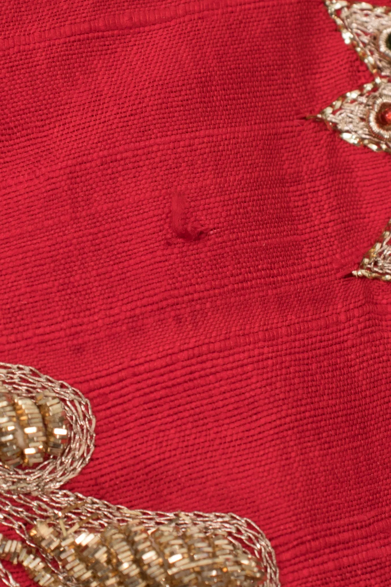 Golden Floral Embellished Silk Jacket