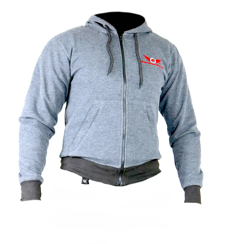 Grey Motorcycle Protective Hoodie