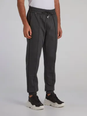 Grey Pleated Active Trousers