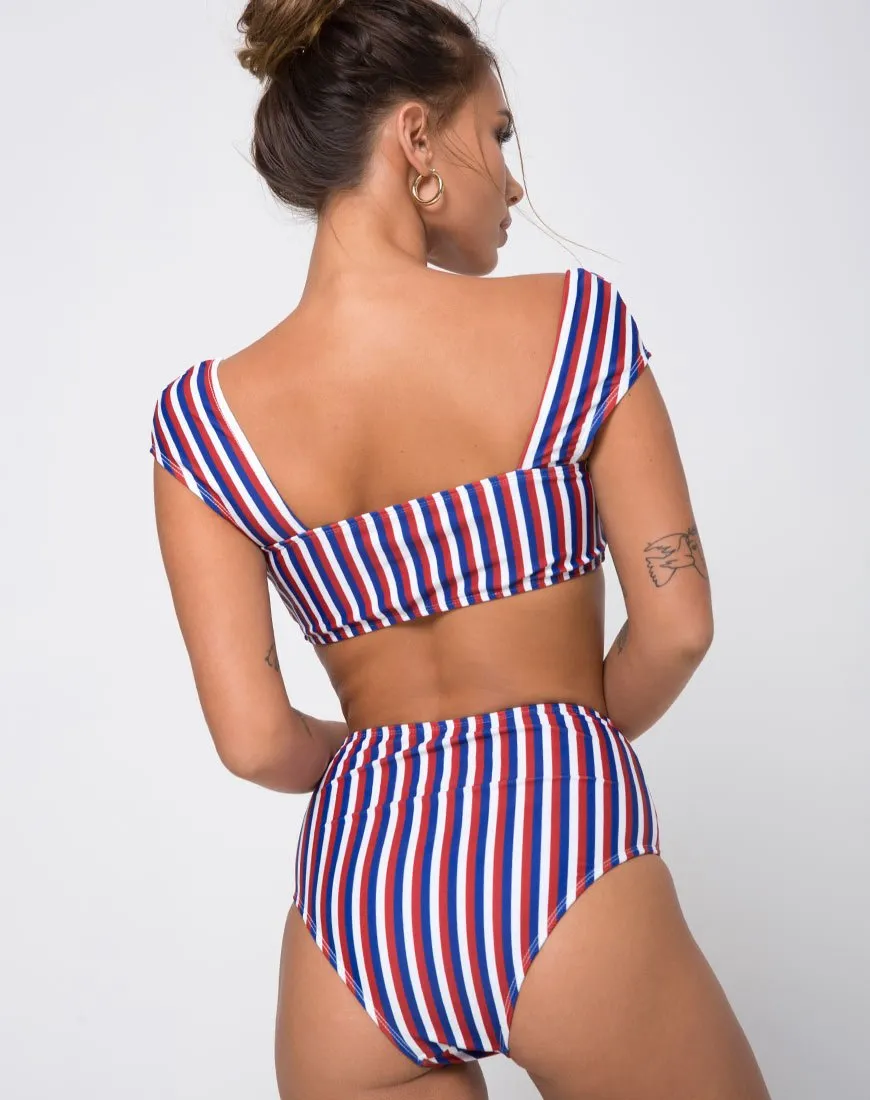 Grifin Bikini Bottom in Triple Stripe