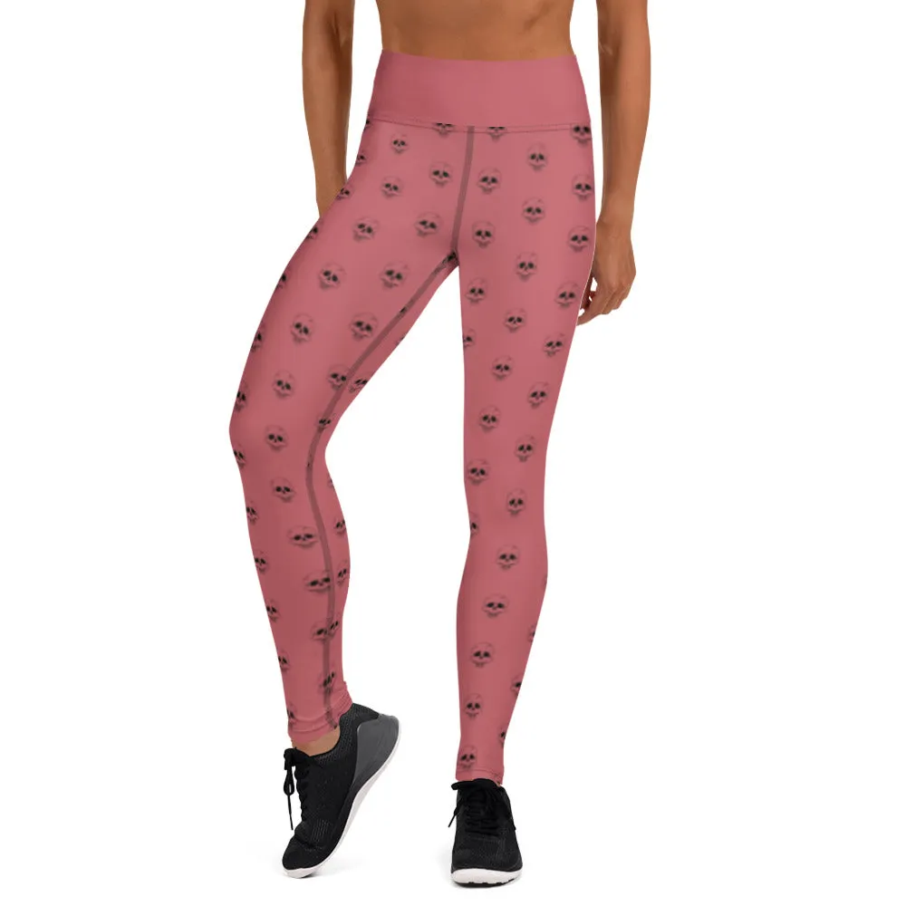 Halloween Skull Leggings in Mauve