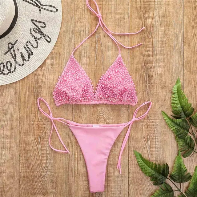 Halter Mini Bikini  Swimsuit