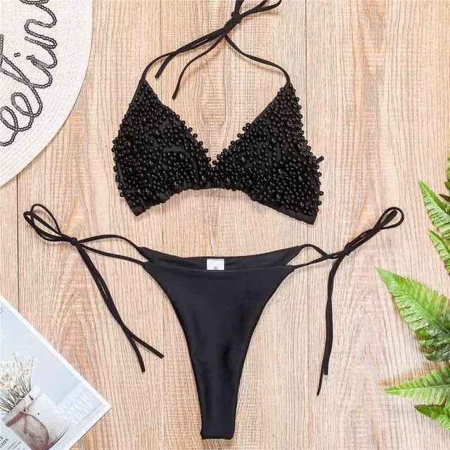 Halter Mini Bikini  Swimsuit