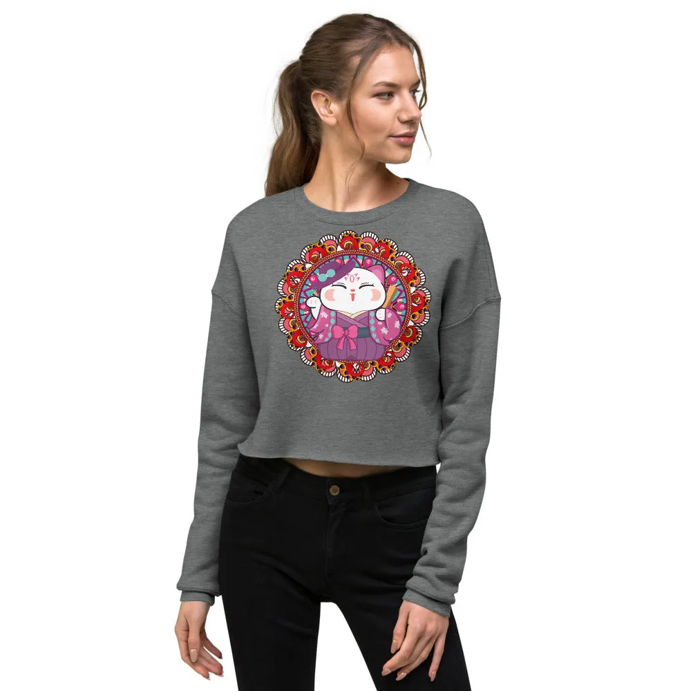 Hana Kitty Crop Sweatshirt