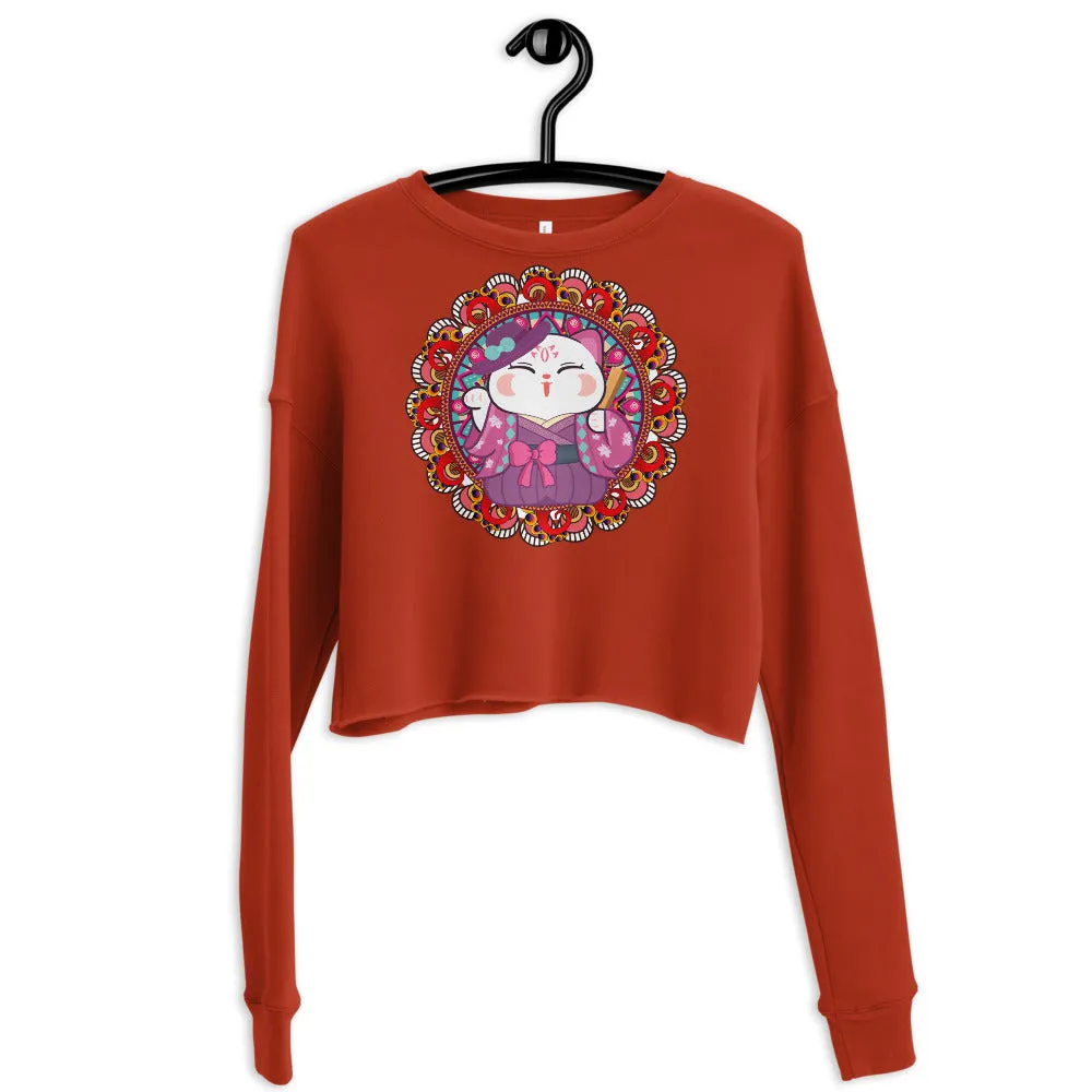 Hana Kitty Crop Sweatshirt
