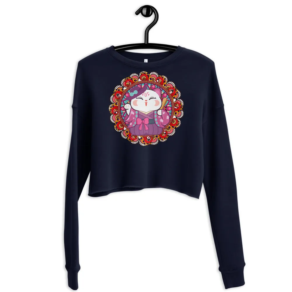 Hana Kitty Crop Sweatshirt