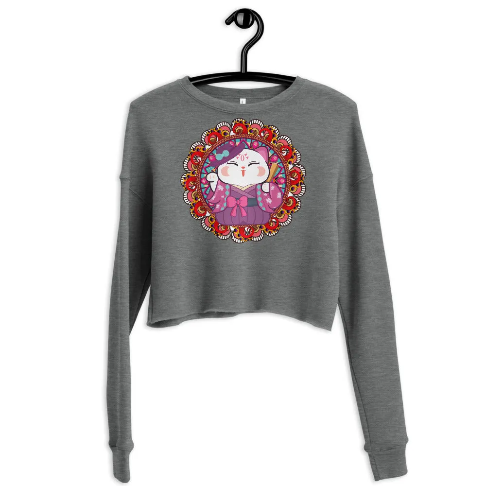 Hana Kitty Crop Sweatshirt