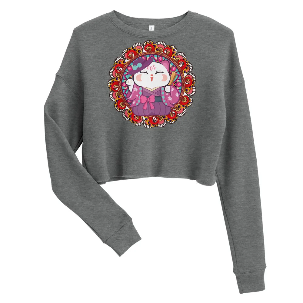 Hana Kitty Crop Sweatshirt