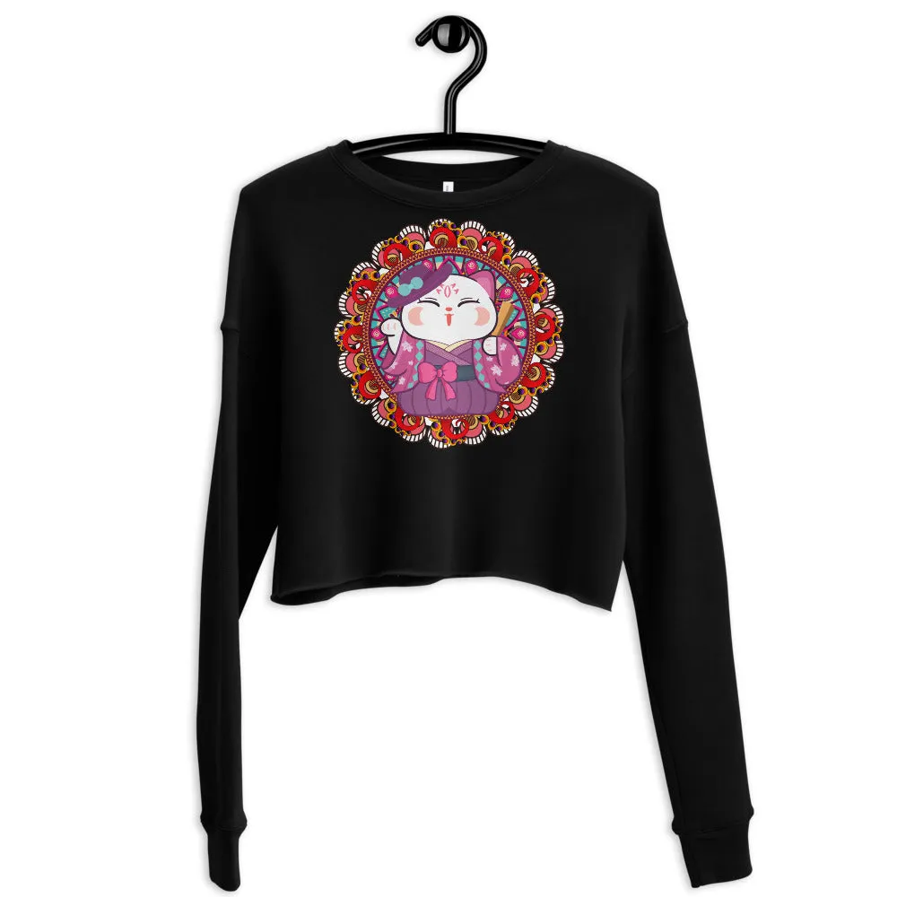 Hana Kitty Crop Sweatshirt