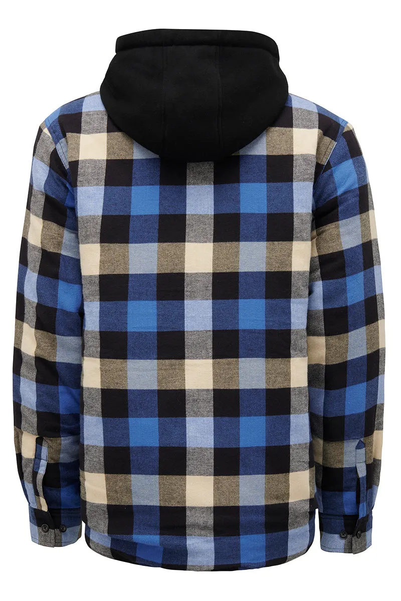 Hard Yakka Men's The Quilted Shacket - Blue