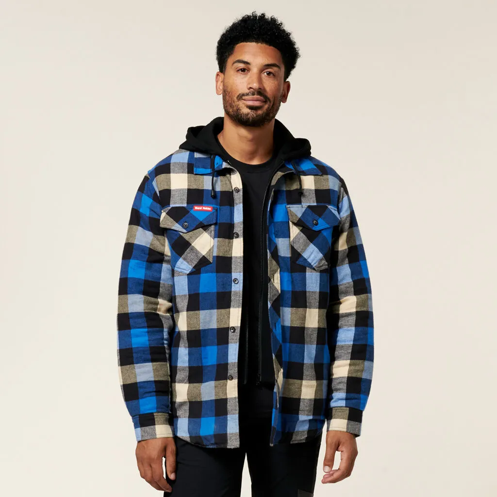 Hard Yakka Men's The Quilted Shacket - Blue