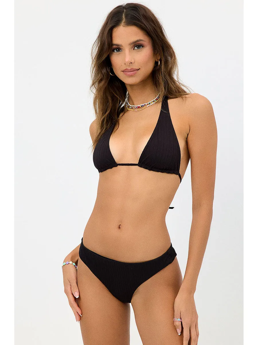 Harlow Plisse Top In Black