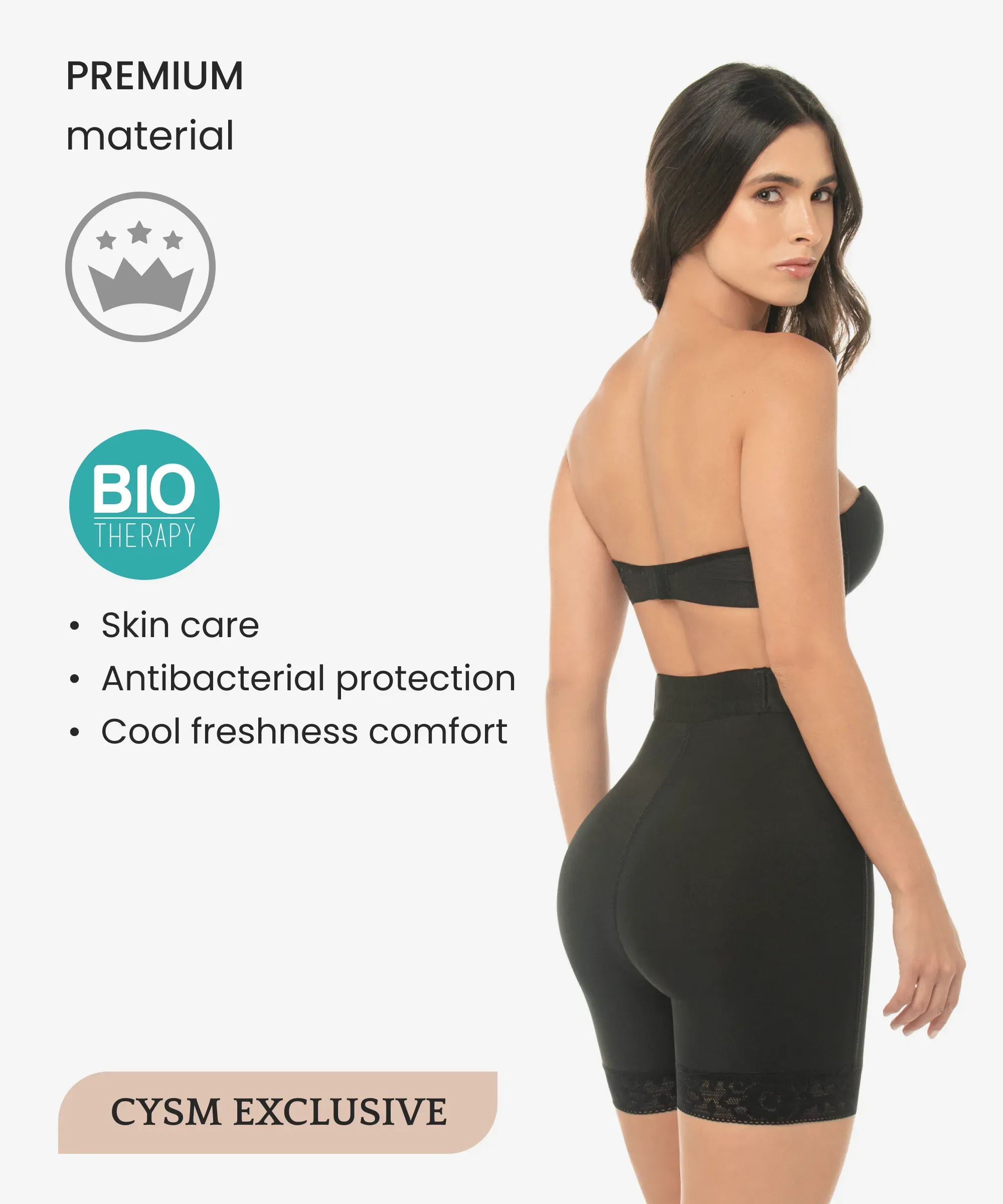 High compression shorts with zipper closure - Style 253