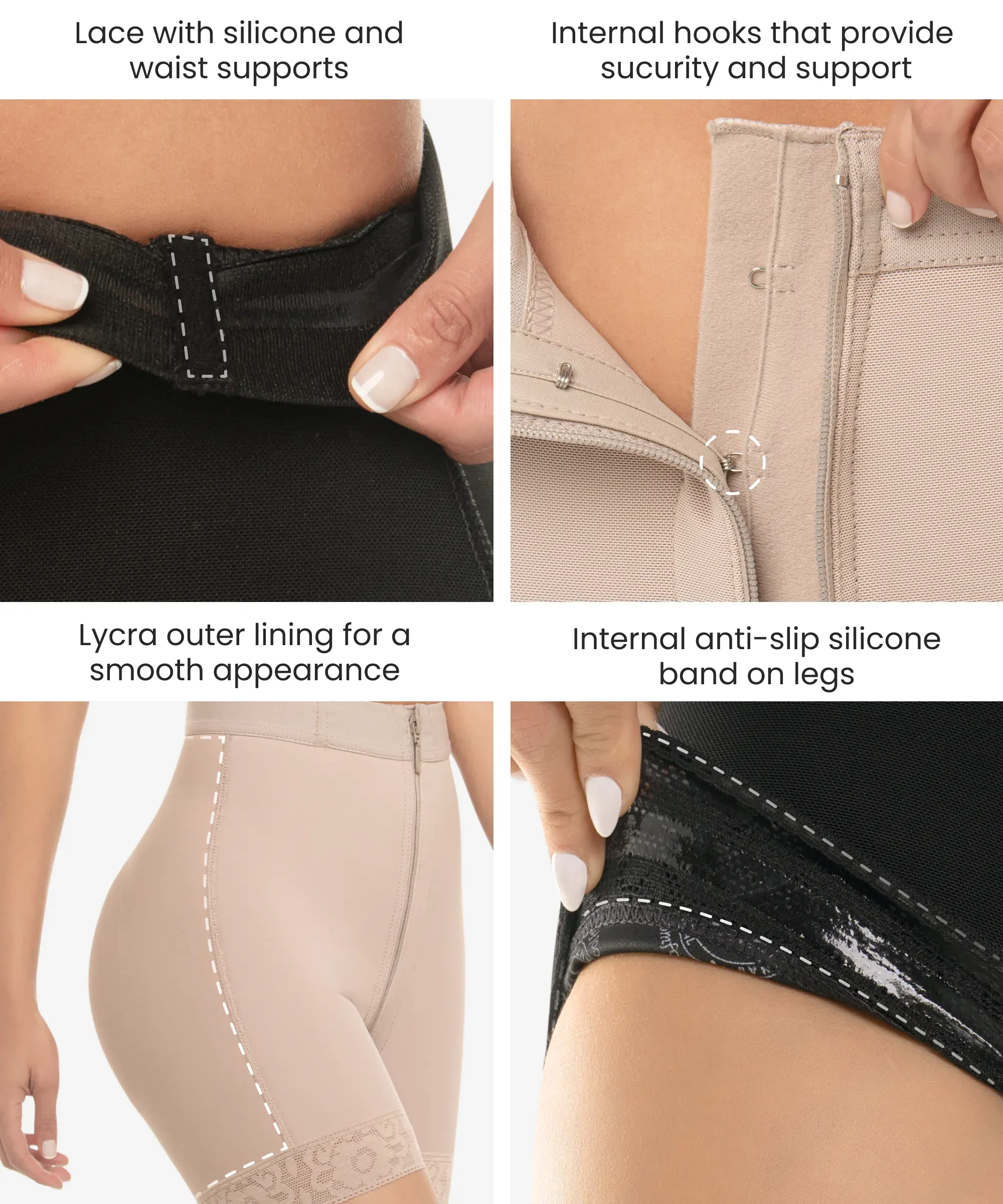 High compression shorts with zipper closure - Style 253