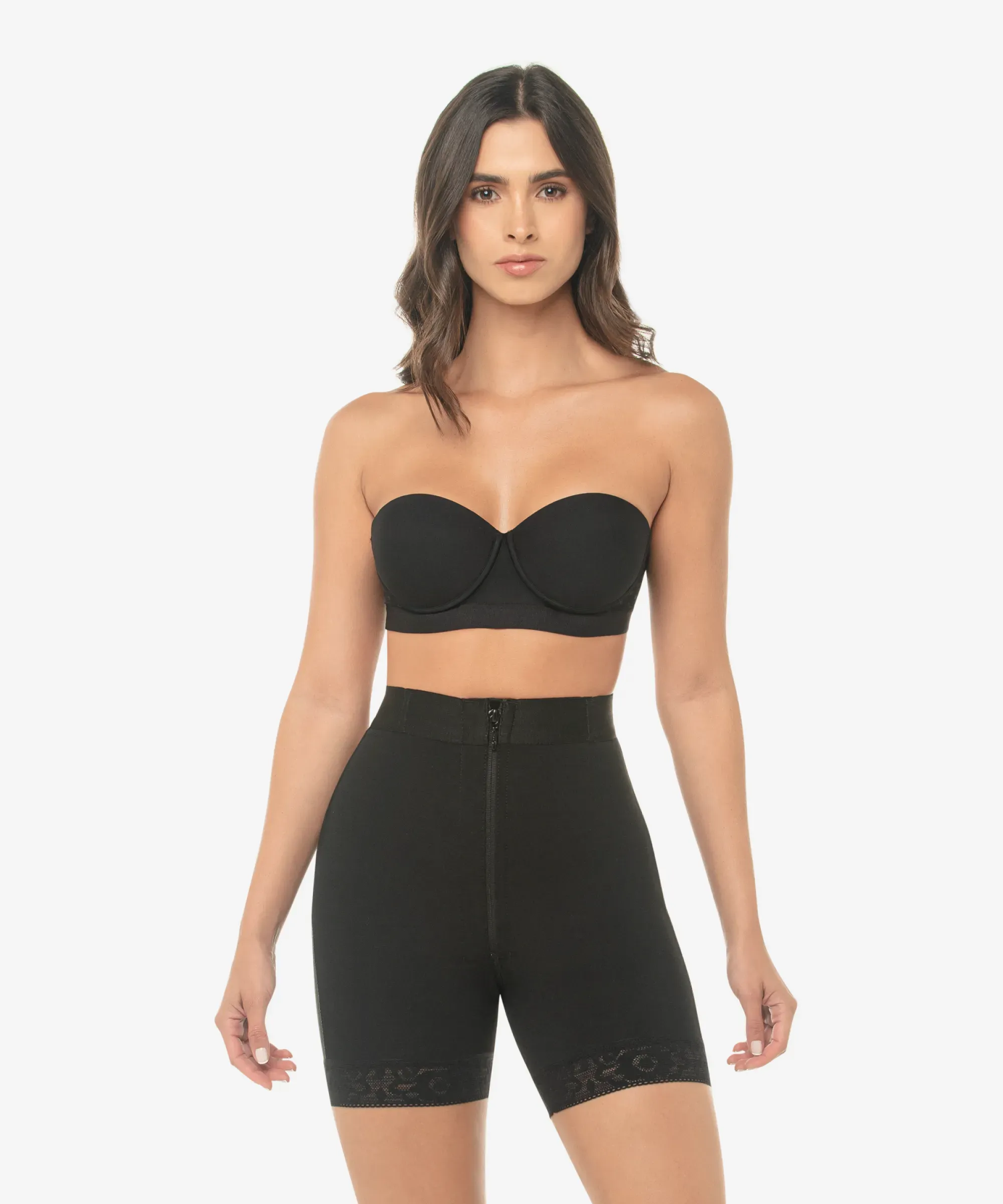 High compression shorts with zipper closure - Style 253
