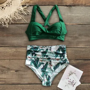 High Waist Bikini Plus Size Swimwear Women Swimsuit Female Bikini Set