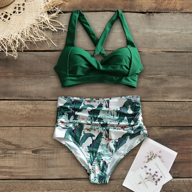 High Waist Bikini Plus Size Swimwear Women Swimsuit Female Bikini Set