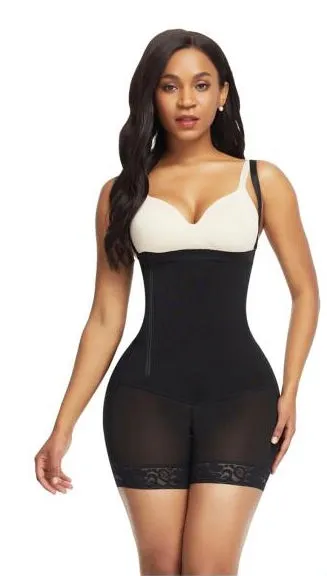 High Waist Boyshort Suspender Faja