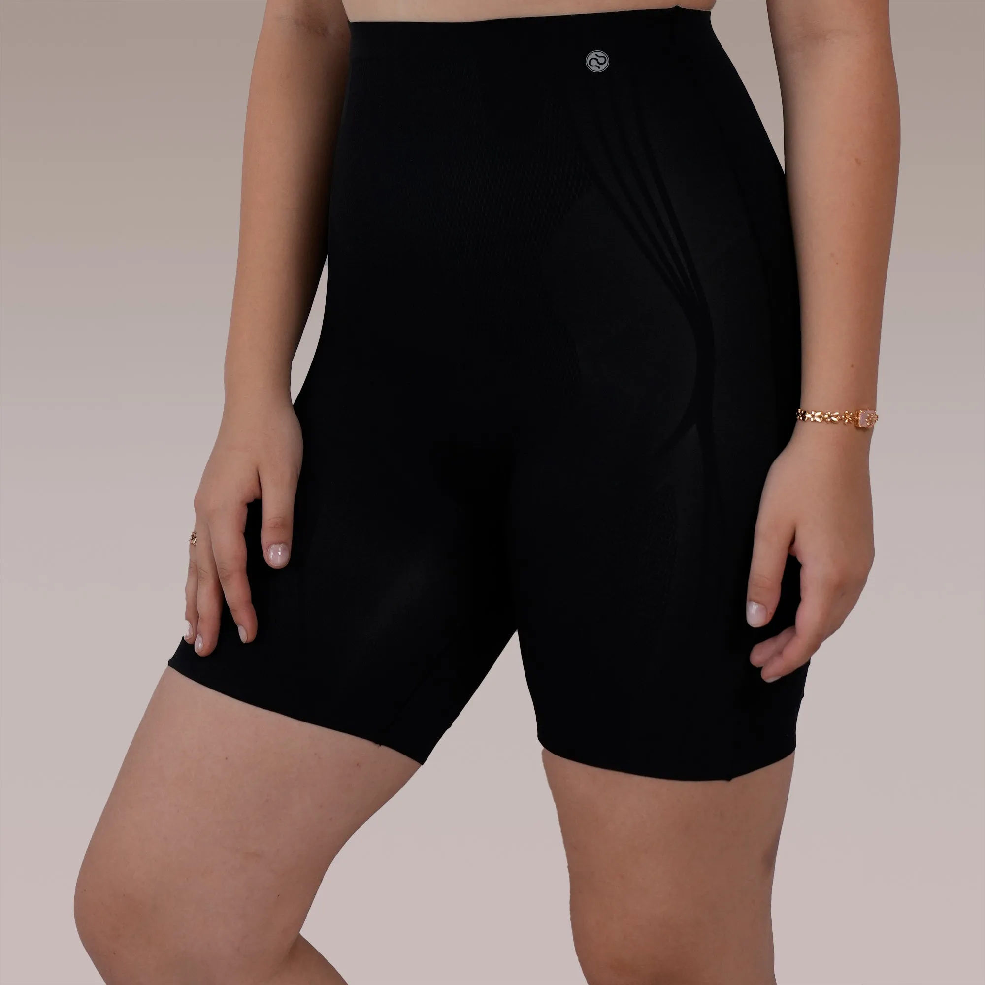 High Waist Compression Shaper Shorts with Tummy, Hip & Thigh Control