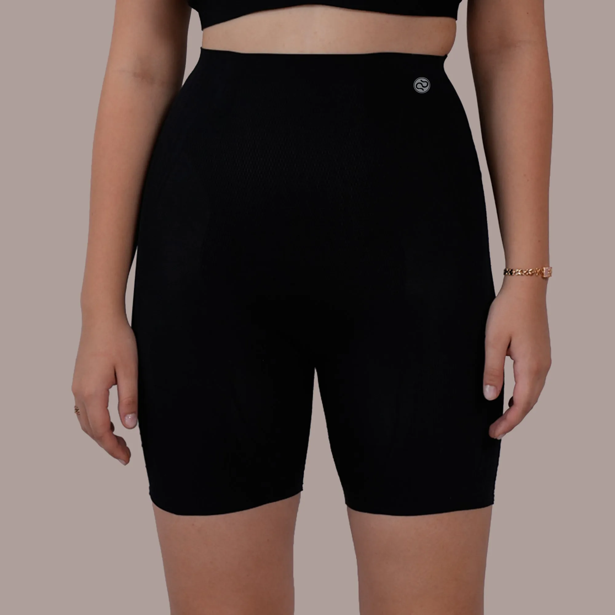 High Waist Compression Shaper Shorts with Tummy, Hip & Thigh Control