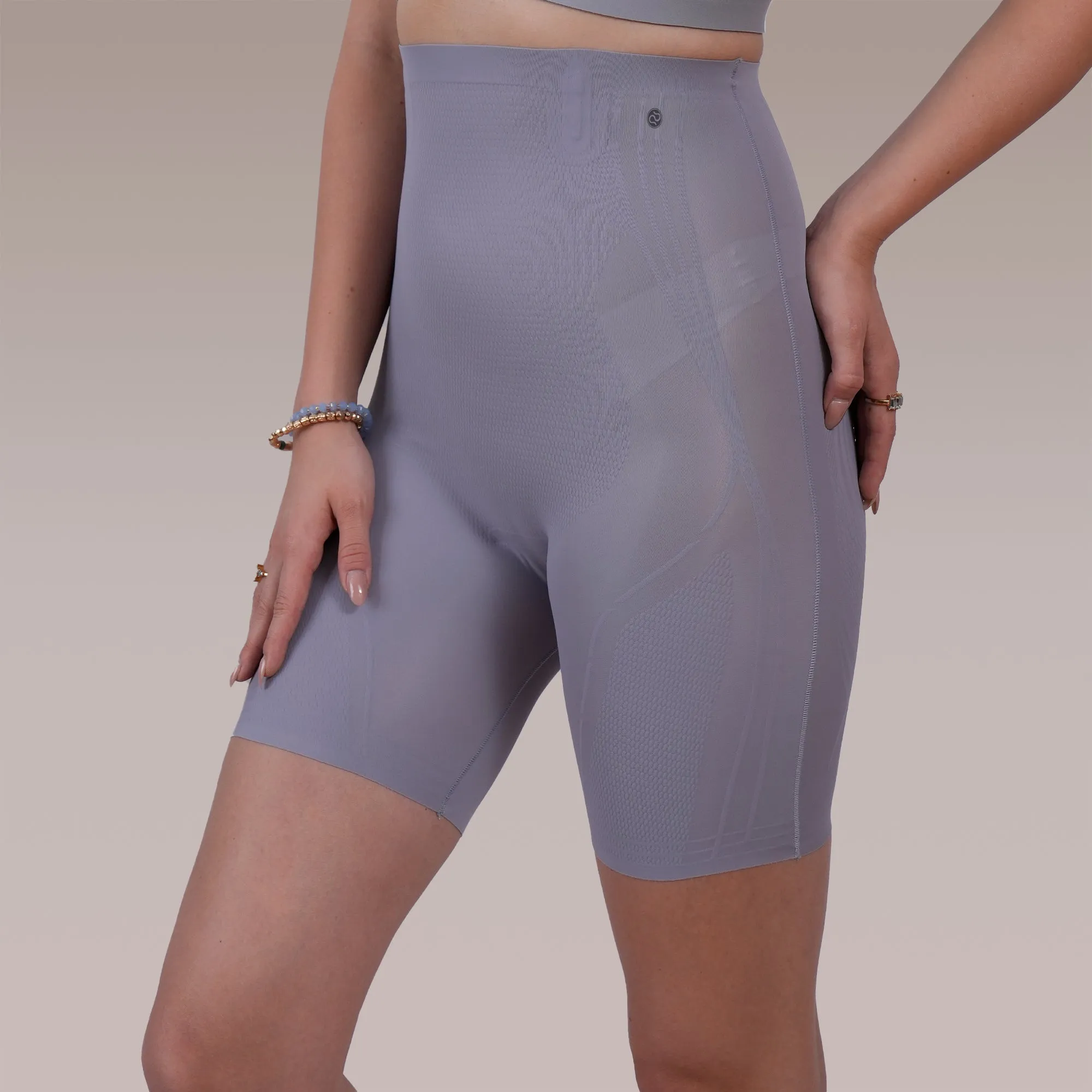 High Waist Compression Shaper Shorts with Tummy, Hip & Thigh Control