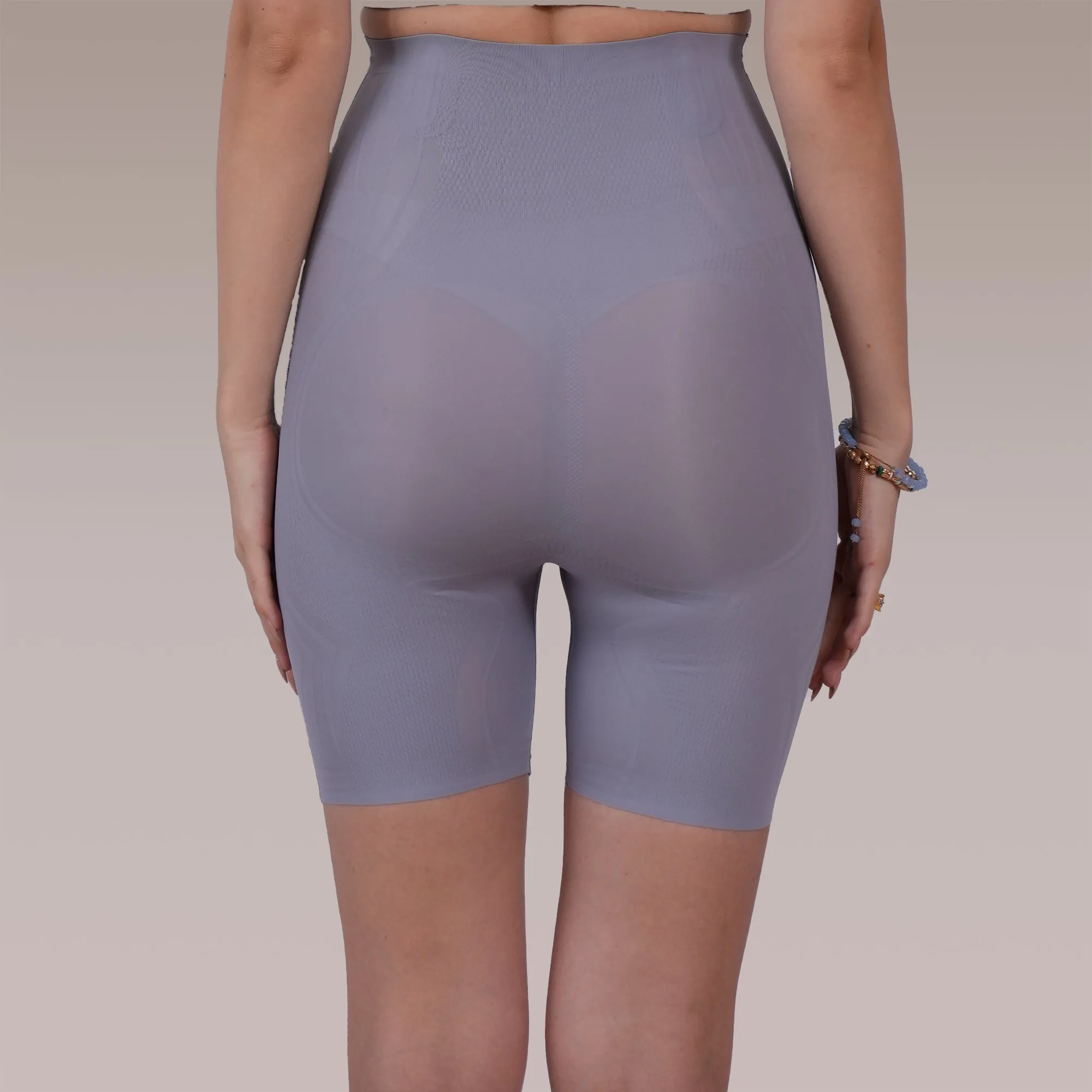 High Waist Compression Shaper Shorts with Tummy, Hip & Thigh Control