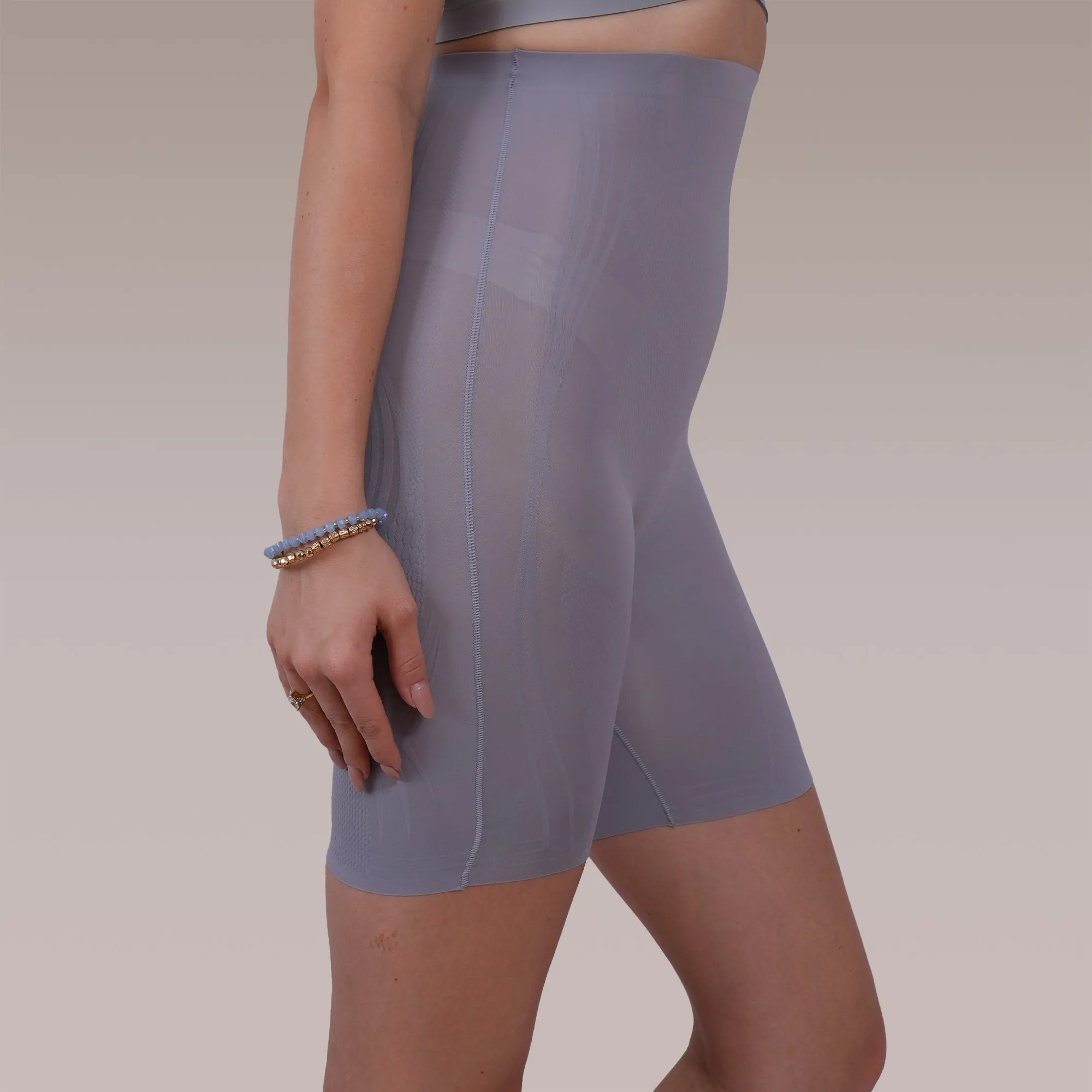 High Waist Compression Shaper Shorts with Tummy, Hip & Thigh Control