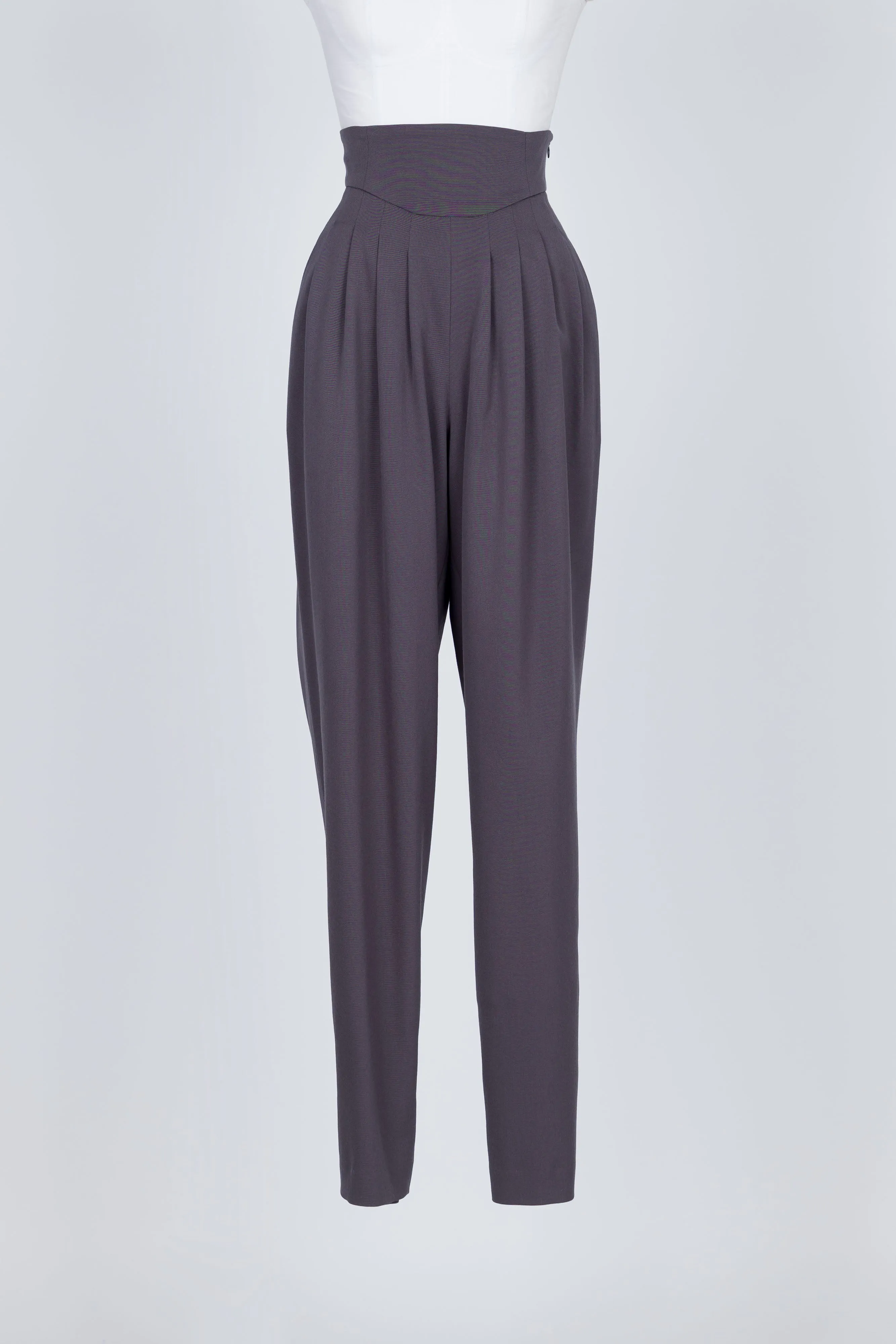 HIGH-WAIST PLEATED TROUSERS