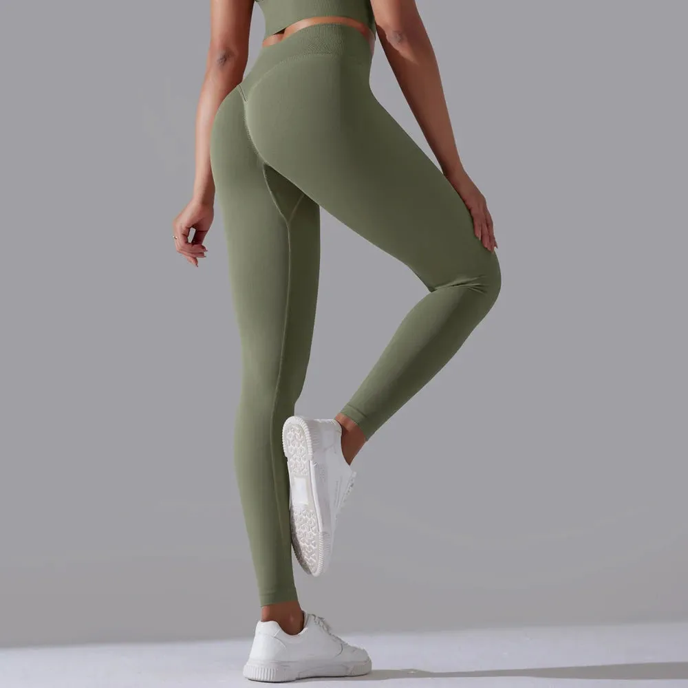 High Waist Seamless Scrunch Butt Yoga Leggings for Women