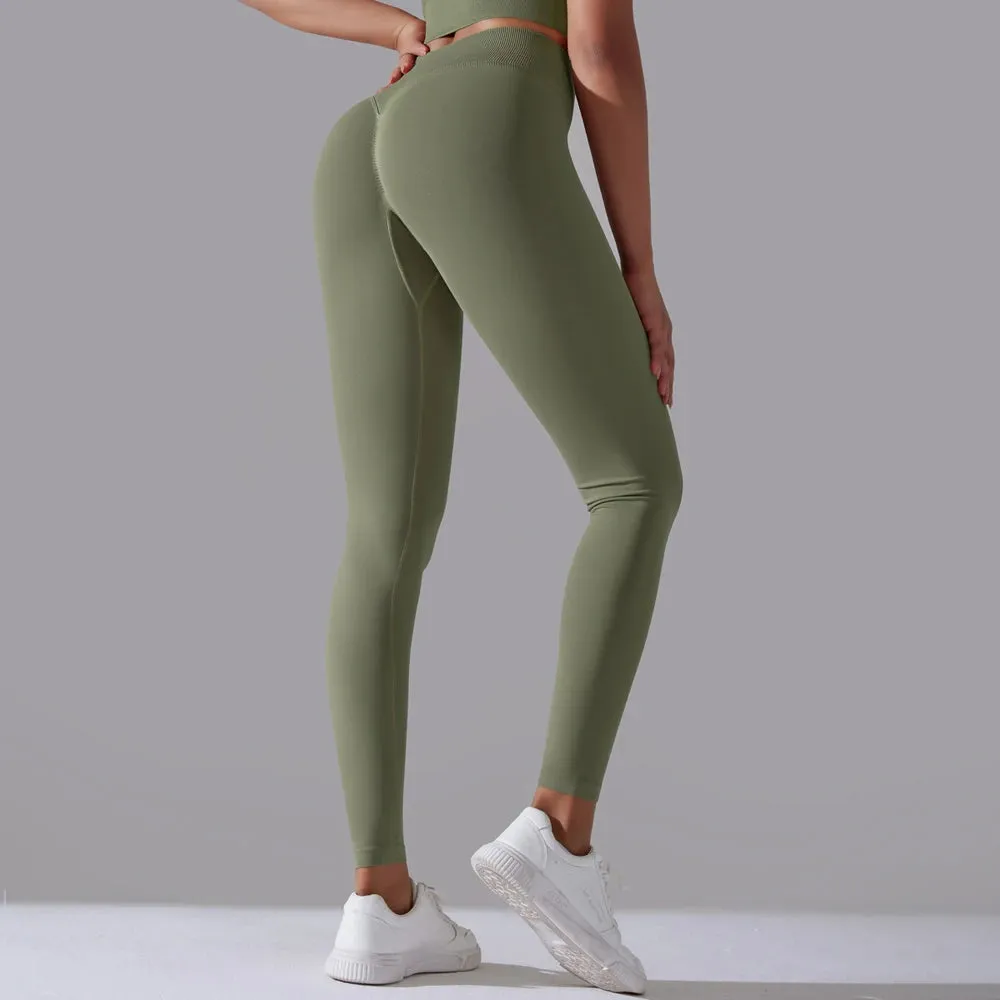 High Waist Seamless Scrunch Butt Yoga Leggings for Women