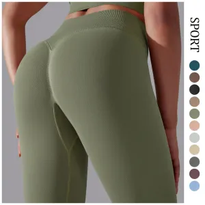 High Waist Seamless Scrunch Butt Yoga Leggings for Women