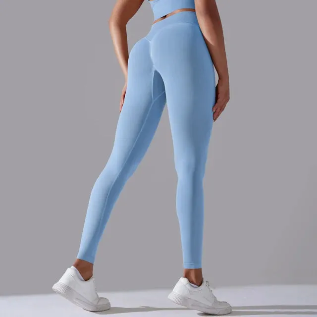 High Waist Seamless Scrunch Butt Yoga Leggings for Women