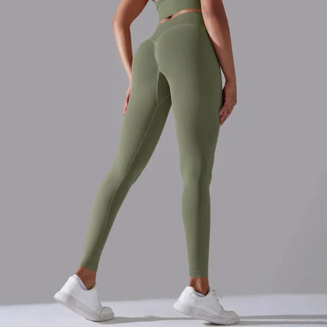 High Waist Seamless Scrunch Butt Yoga Leggings for Women