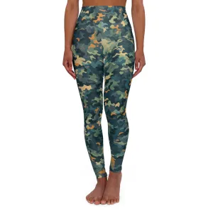 High Waisted Leggings - Jacquette Sirsasana Camouflage