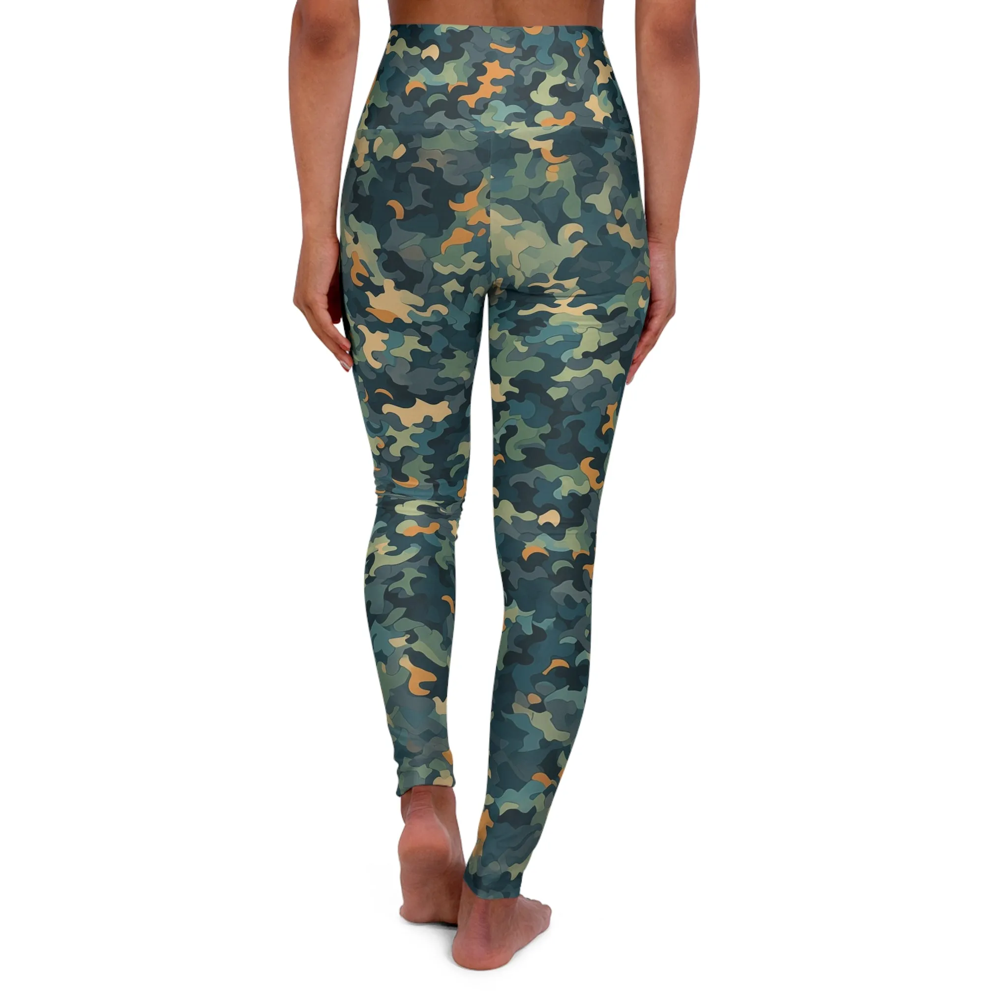 High Waisted Leggings - Jacquette Sirsasana Camouflage