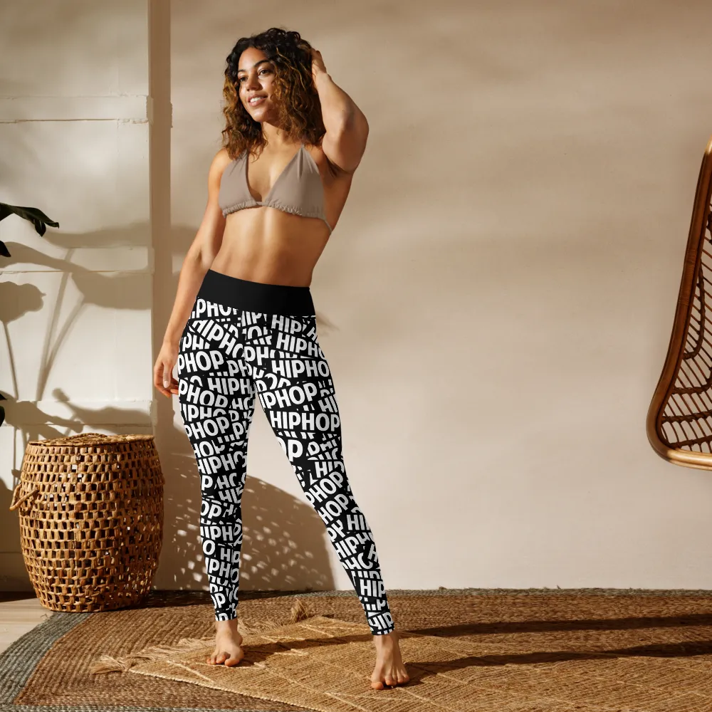 Hip Hop Yoga, Activewear Fitness Leggings, Performance Wear, Workout Pants, Gym Leggings, Music Lover Gift