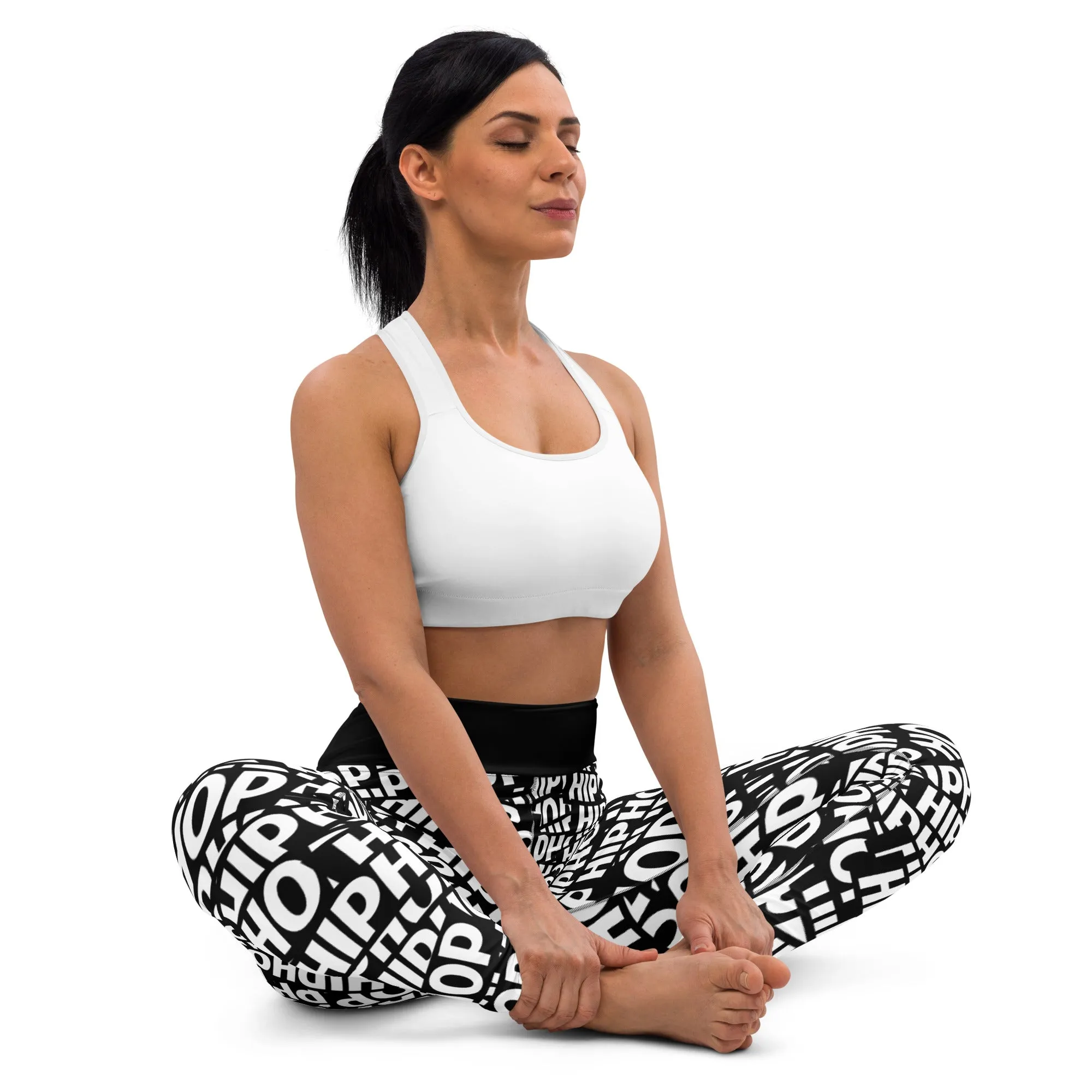 Hip Hop Yoga, Activewear Fitness Leggings, Performance Wear, Workout Pants, Gym Leggings, Music Lover Gift