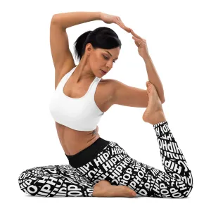 Hip Hop Yoga, Activewear Fitness Leggings, Performance Wear, Workout Pants, Gym Leggings, Music Lover Gift
