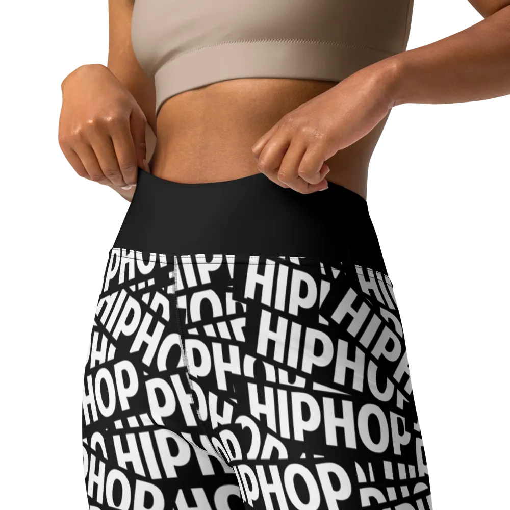 Hip Hop Yoga, Activewear Fitness Leggings, Performance Wear, Workout Pants, Gym Leggings, Music Lover Gift