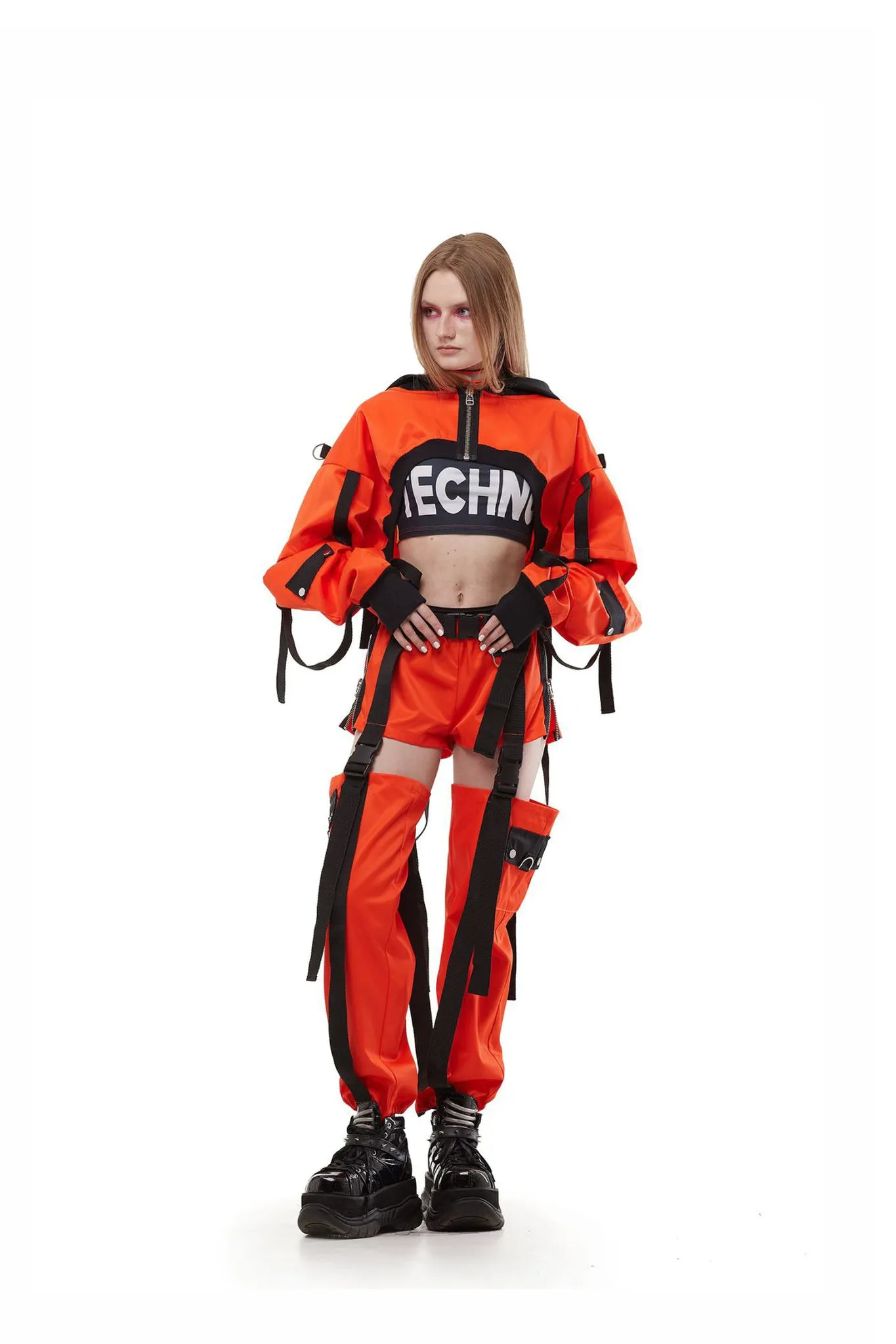 Hooded shrug in Orange