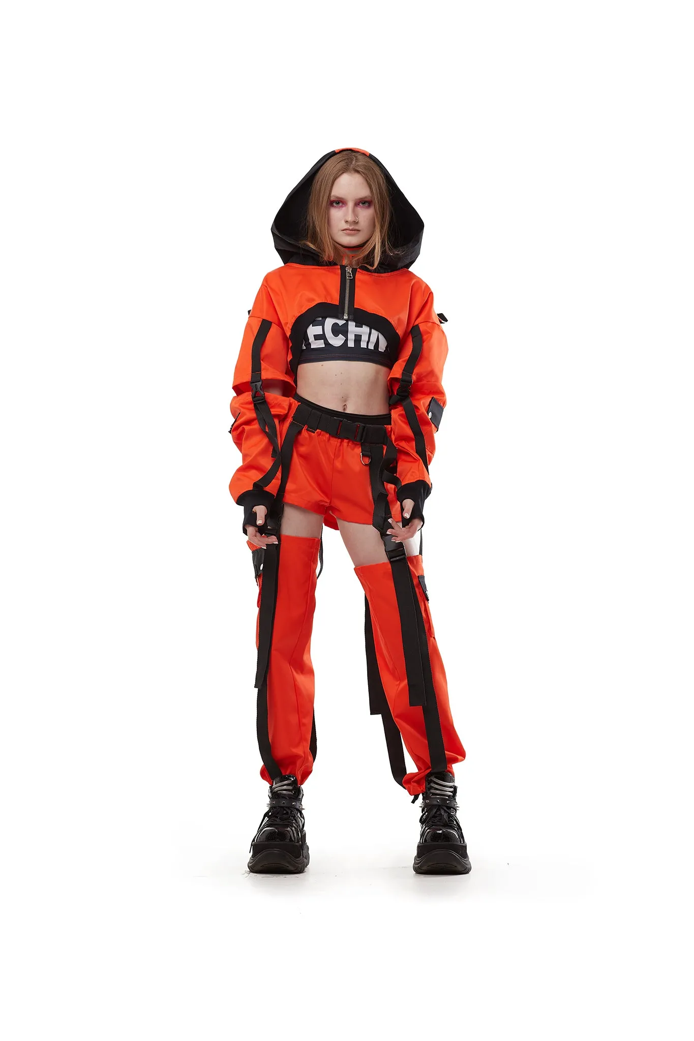 Hooded shrug in Orange