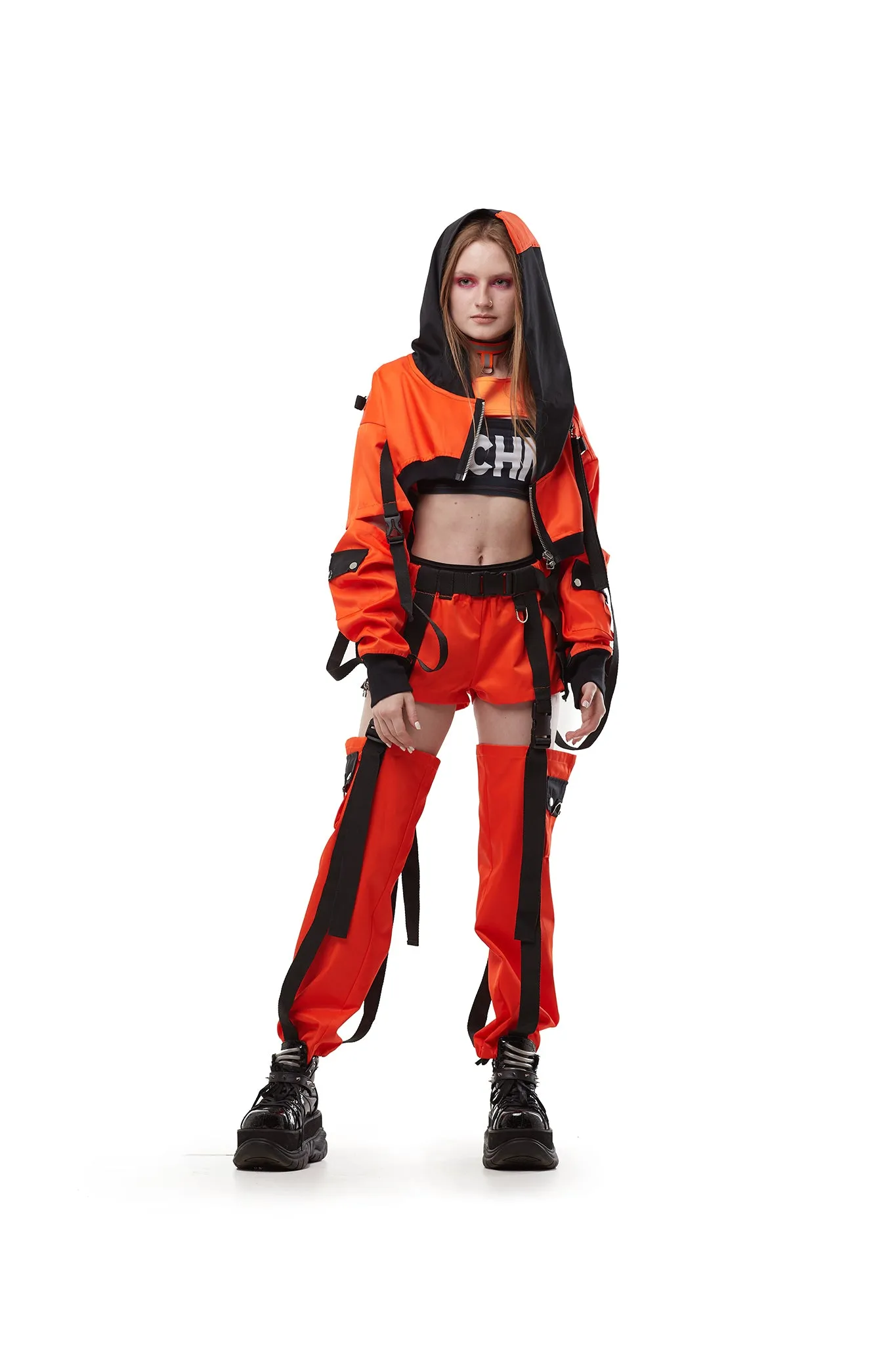 Hooded shrug in Orange