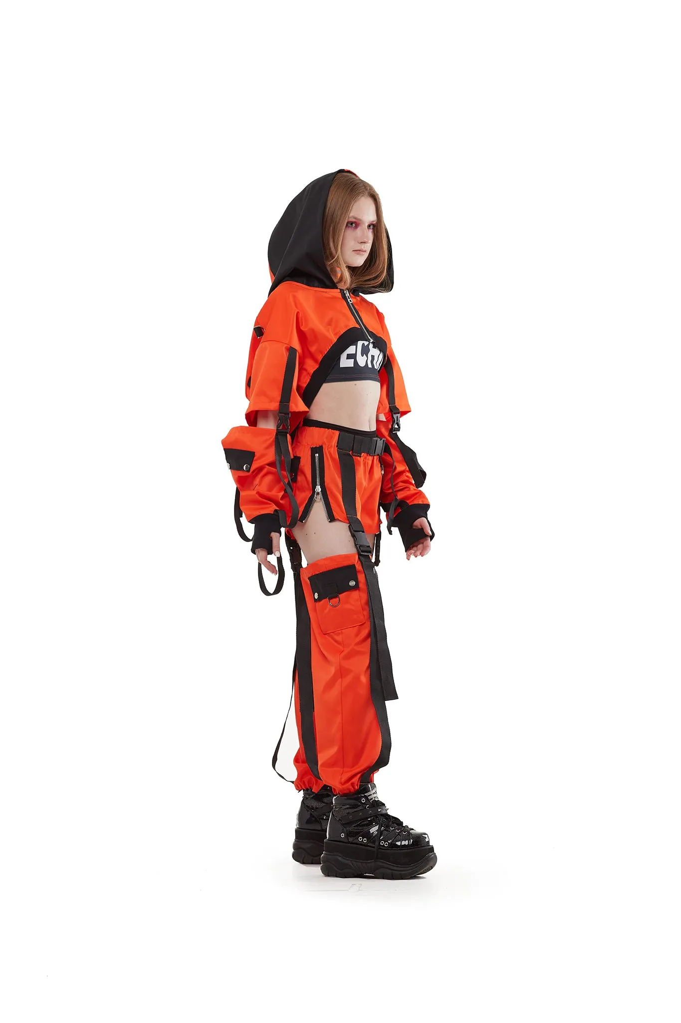 Hooded shrug in Orange