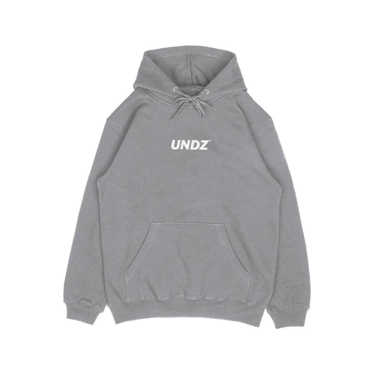 HOODIE GREY - UNDZ LOGO WHITE
