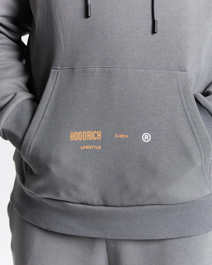 Hoodrich Caliber Hoodie Grey/Orange/White