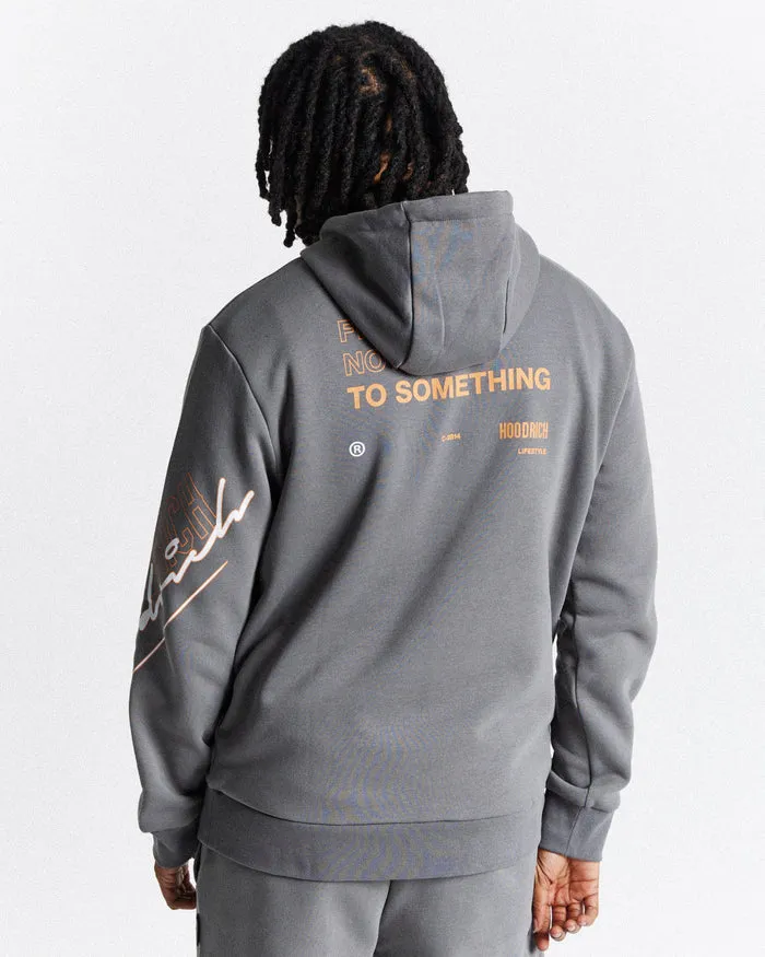 Hoodrich Caliber Hoodie Grey/Orange/White
