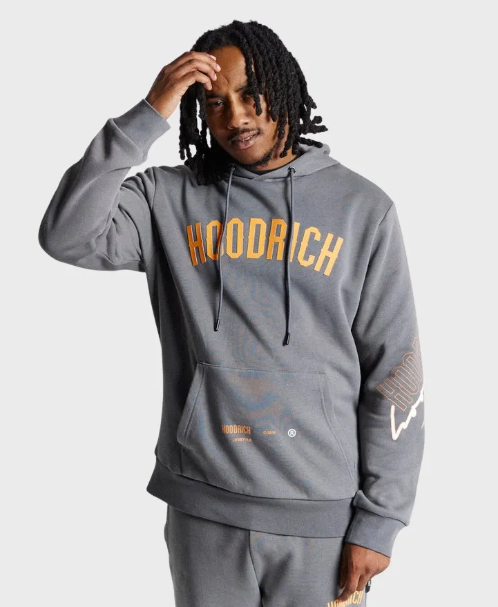 Hoodrich Caliber Hoodie Grey/Orange/White