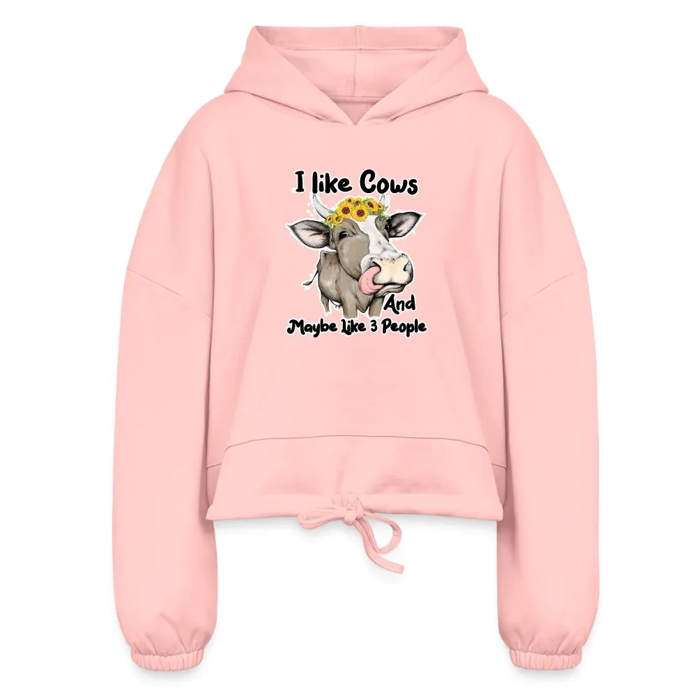 I Like Cows Women’s Cropped Hoodie