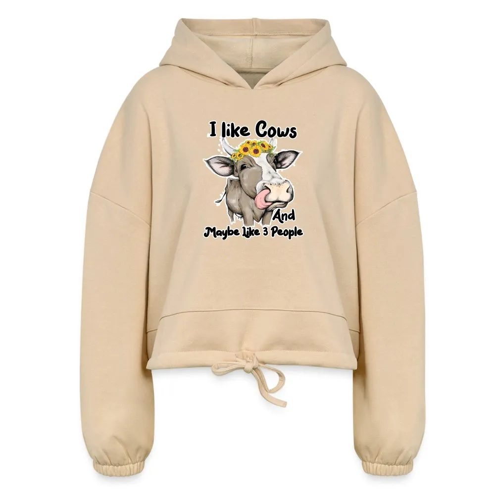 I Like Cows Women’s Cropped Hoodie